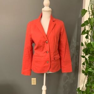 L.L Bean Coral Blazer/Jacket~Size Medium Petite